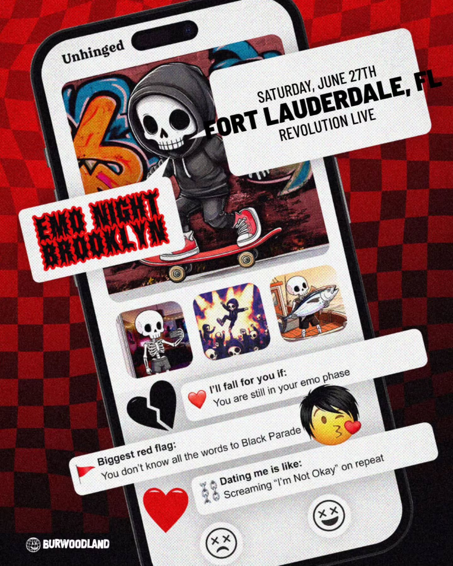 ✨️ 🎟 TICKET GIVEAWAY 🎟 ✨️

Enter to win tickets to Emo Brooklyn Night live at Revolution Live in Fort Lauderdale, FL on Saturday, June 27th🎵

Giveaway steps:
1. Follow @soundbitemagazine &amp; @revolutionlive📲 
2. Reshare this post in your story 