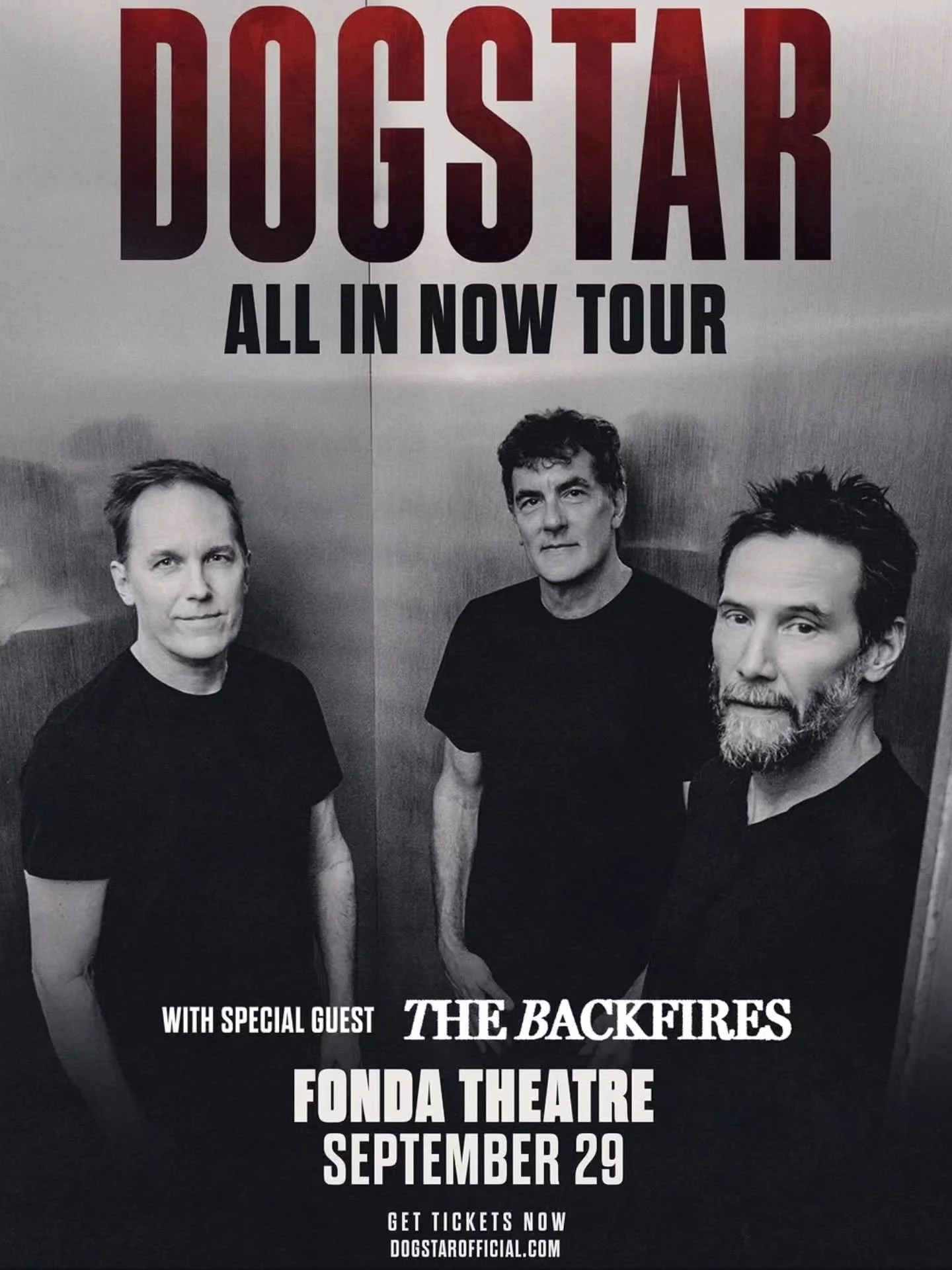 ✨️ 🎟 LA TICKET GIVEAWAY 🎟 ✨️

Enter to win a (2) pair of tickets (we are giving away 2x2) to Dogstar @dogstarband (Keanu Reeves' band) &amp; @thebackfires live at the Fonda Theatre on September 29th! ✨️ 

Giveaway steps:
1. Follow @soundbitemagazin