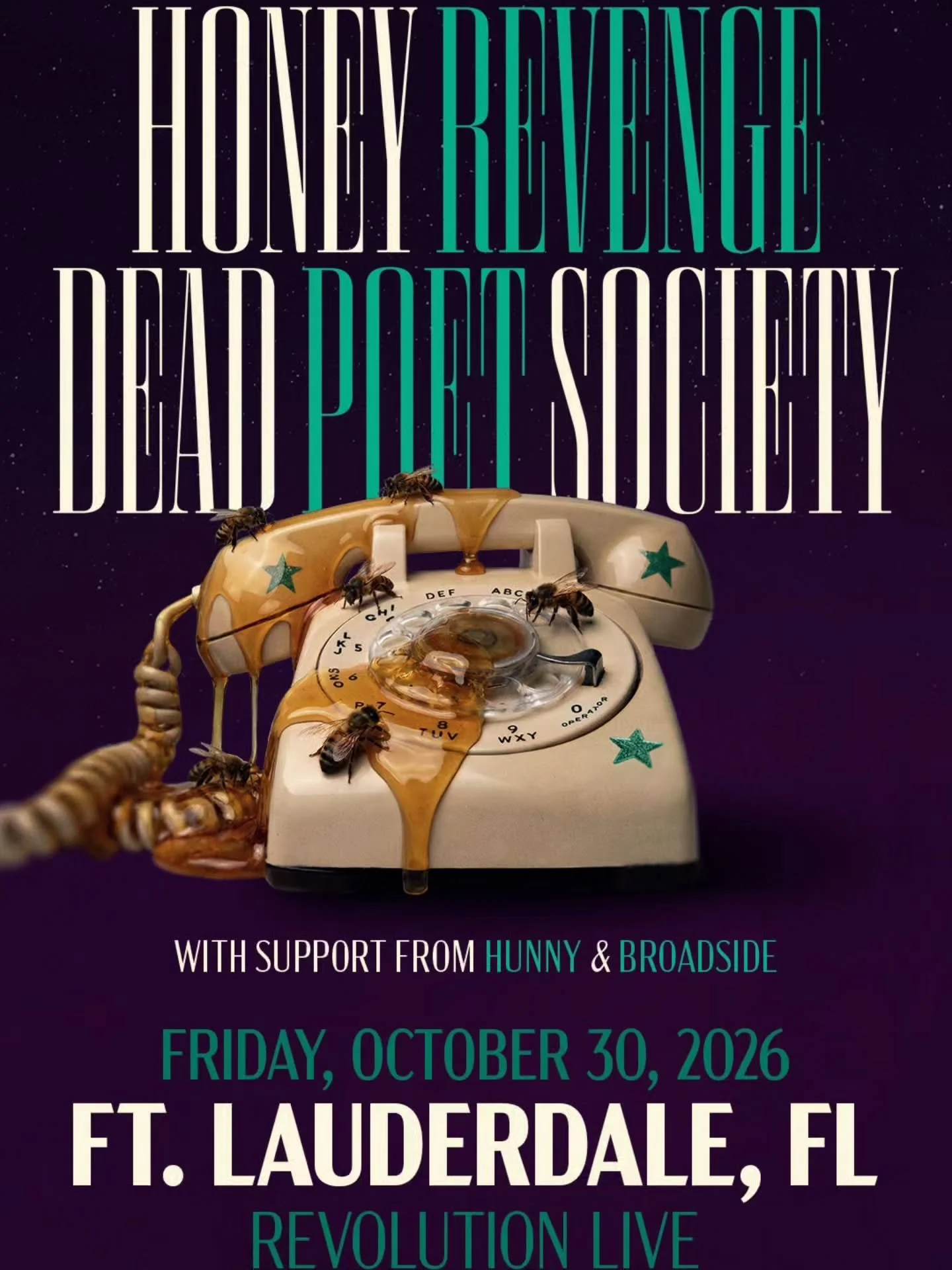 ✨️ 🎟 TICKET GIVEAWAY 🎟 ✨️

Enter to win a pair of tickets (2) to Honey Revenge, Dead Poet Society, Hunny, Broadside live in concert at Revolution Live on Friday, October 30th!

Giveaway steps:
1. Follow @soundbitemagazine &amp; @revolutionlive 📲 
