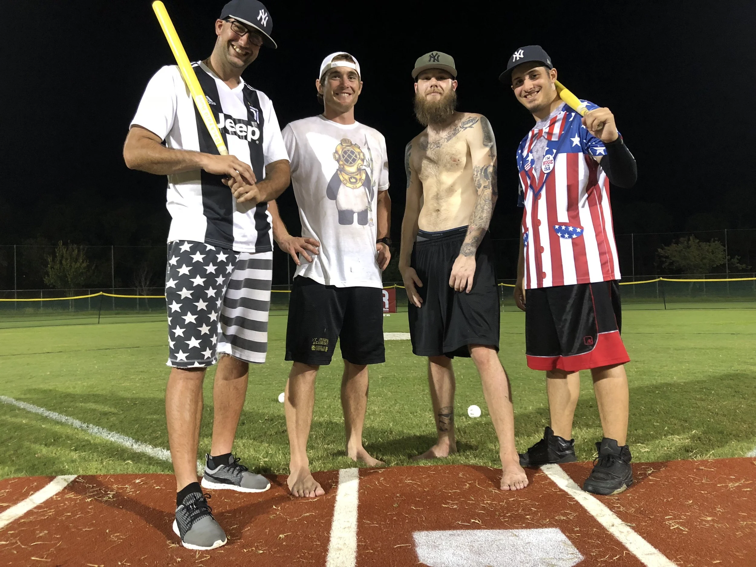 "Ball Busters" (from left to right) Anthony Digiorgio, Nate Fudala, David Haistch, Mike Campanile.