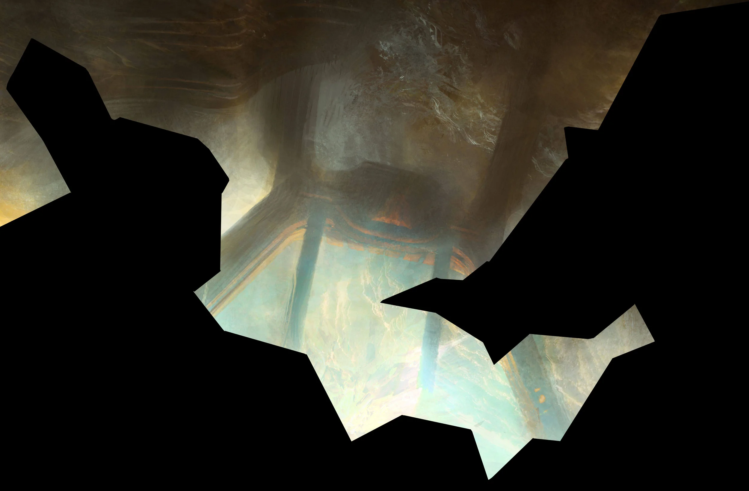 The background with the characters blocked off.