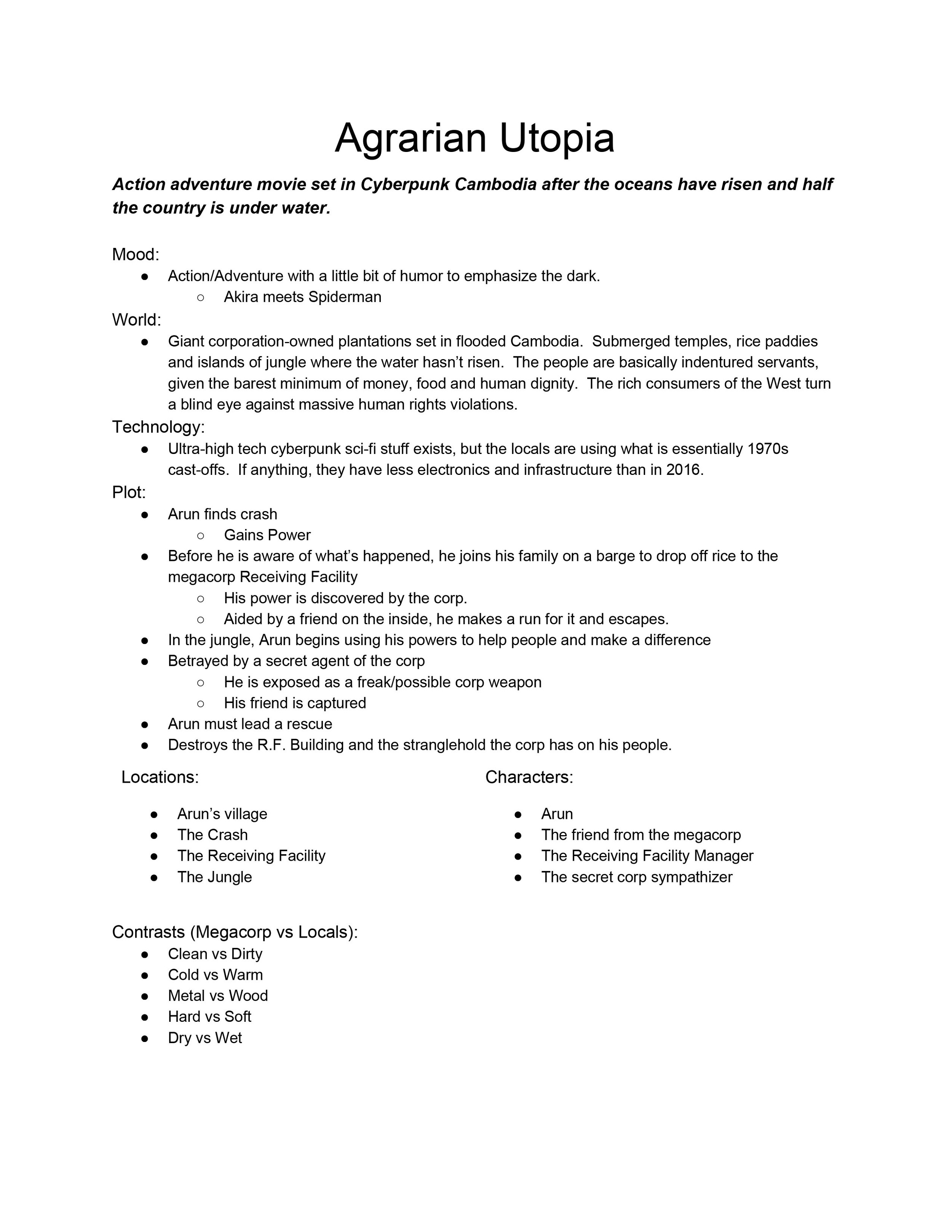 First draft of my One-Page