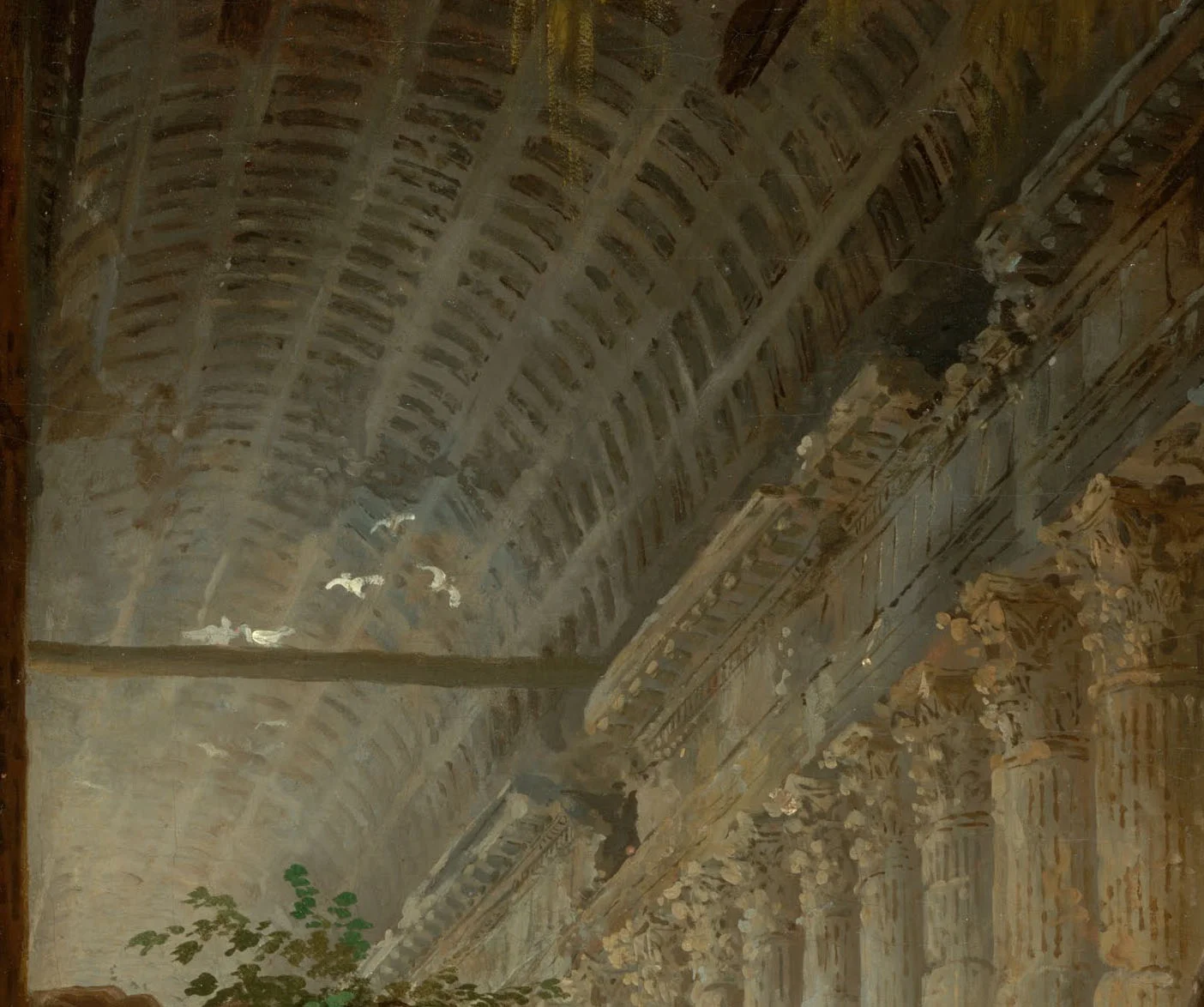 The roof/background