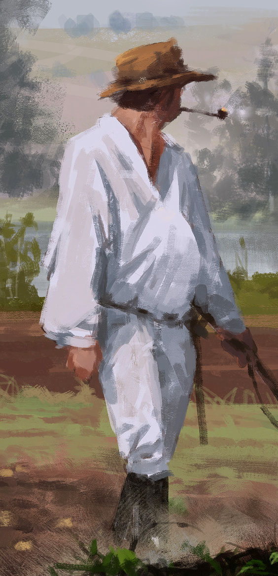 The man in white