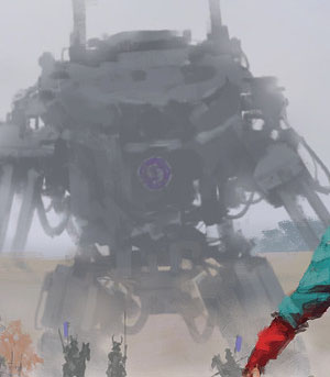 The background mech