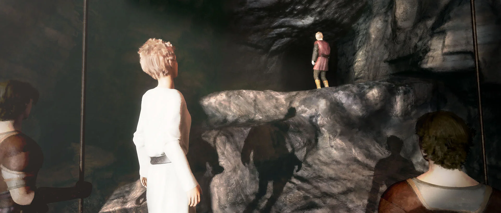 The protagonist, who still loves her brother, goes with him to the start of his exile.