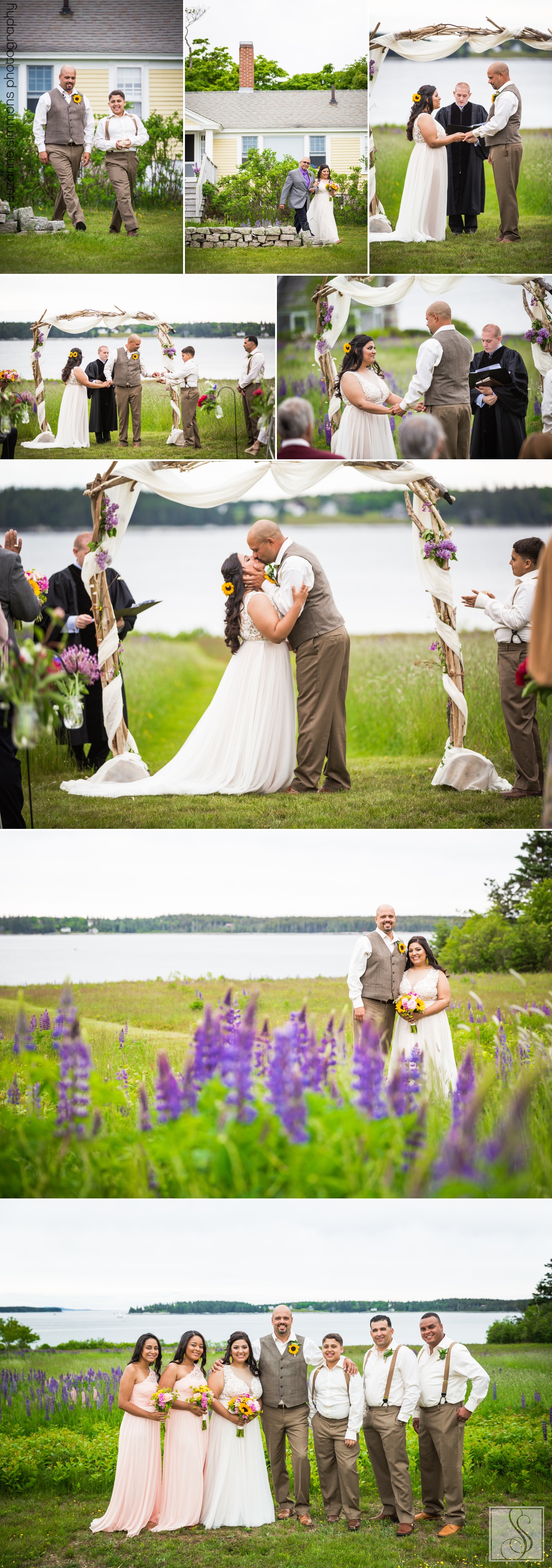 Lupine wedding in Southwest Harbor, Maine