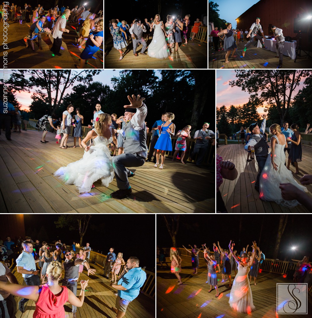 Outdoor wedding reception at The William Allen Farm