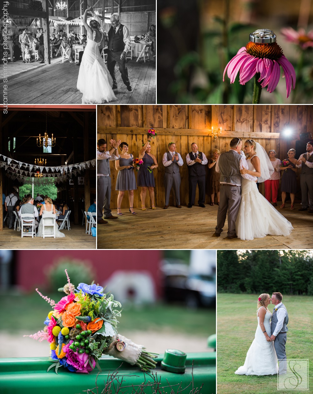 Rustic barn reception at The William Allen Farm