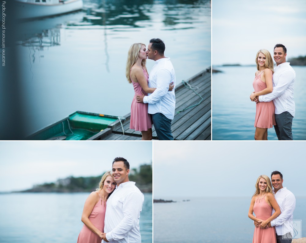 Perkins Cove Maine Engagement Portraits