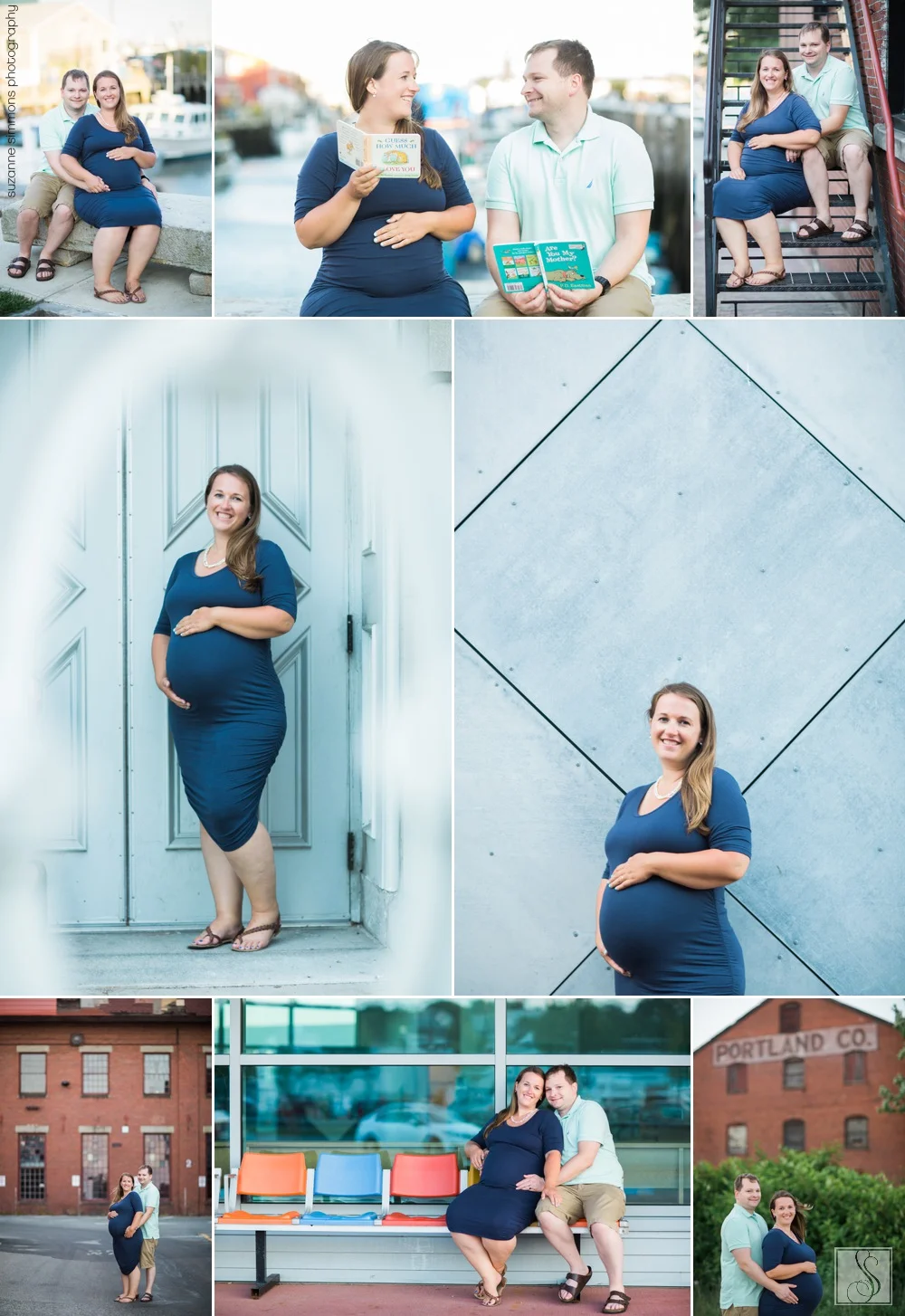Brittany & Dan's Old Port Maternity Session in Portland, Maine Maine