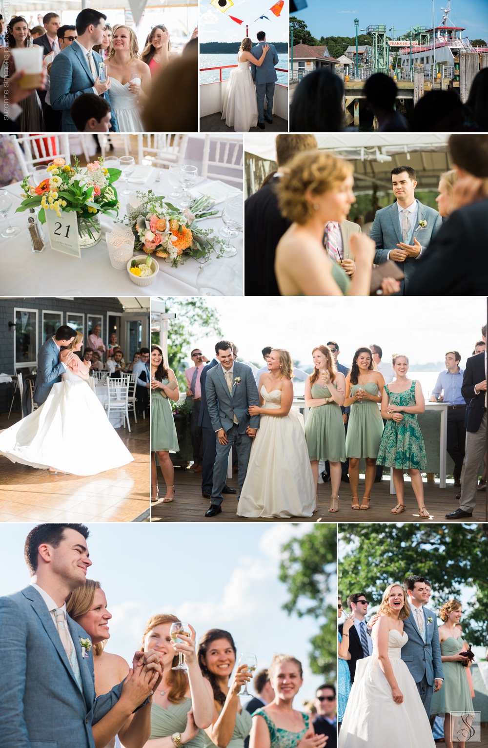 Wedding reception at Jones Landing on Peaks Island