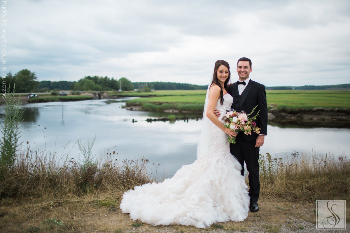 Scarborough Maine wedding portraits on the Eastern Trail