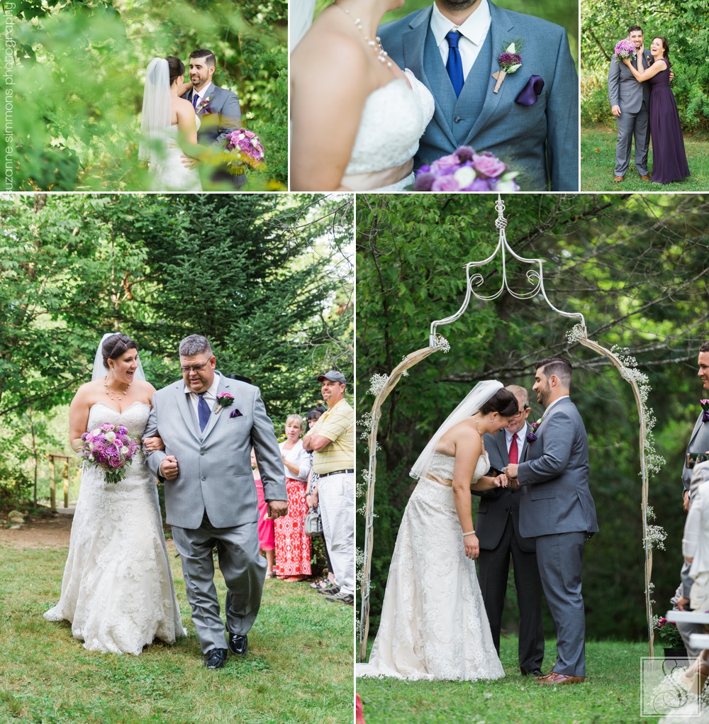Wedding ceremony at Coolidge Family Farm