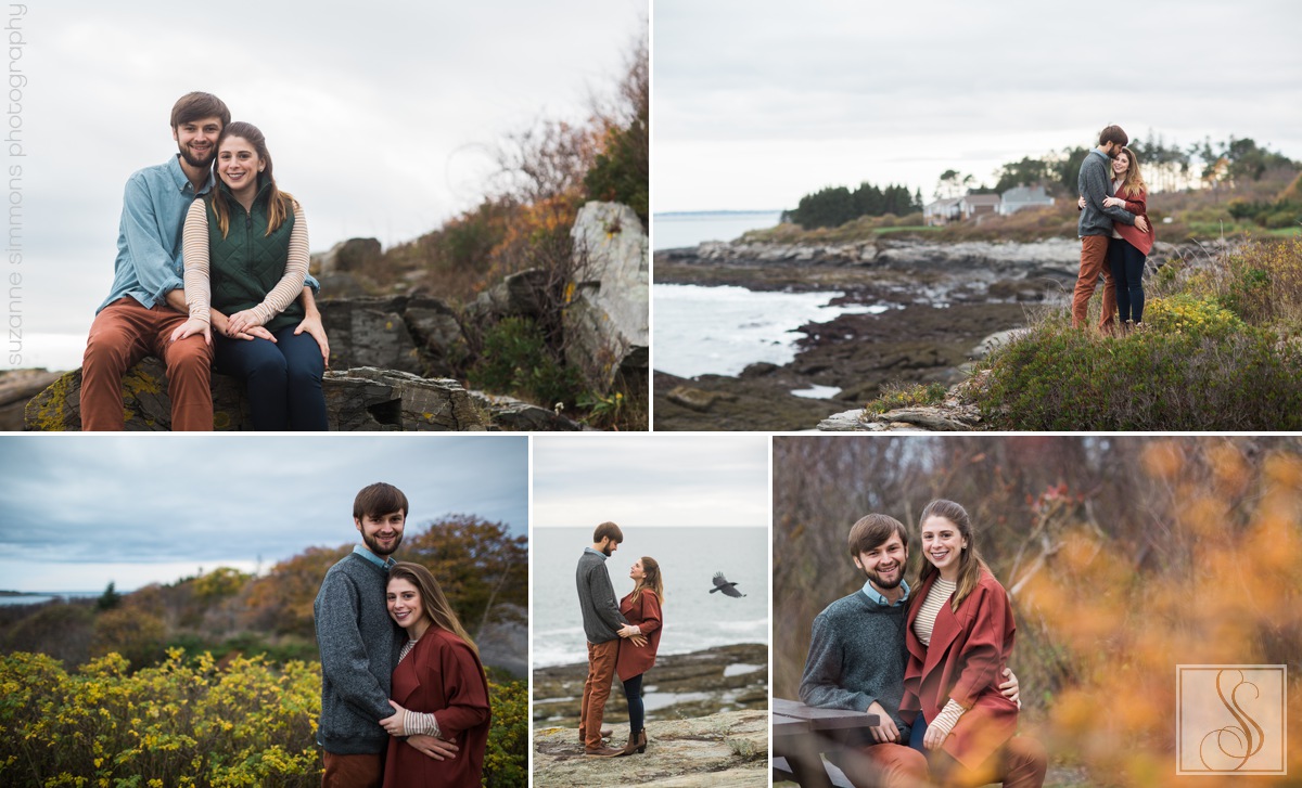 Molly & Scott's Perfectly Fall Two Lights State Park Engagement