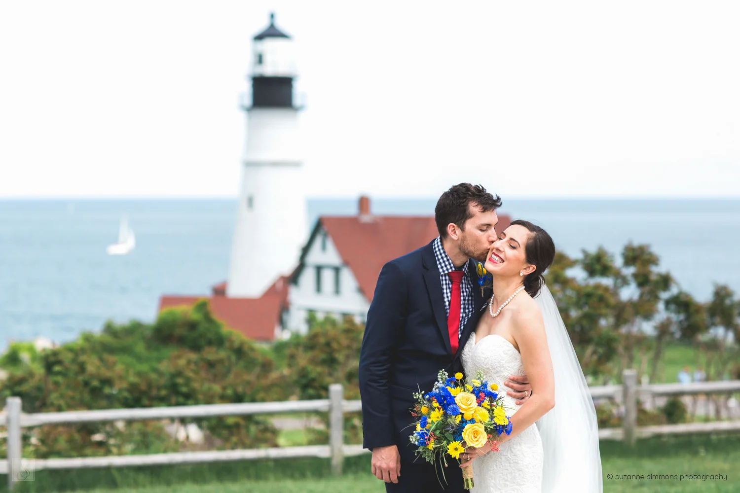 Maine wedding at Portland Headlight
