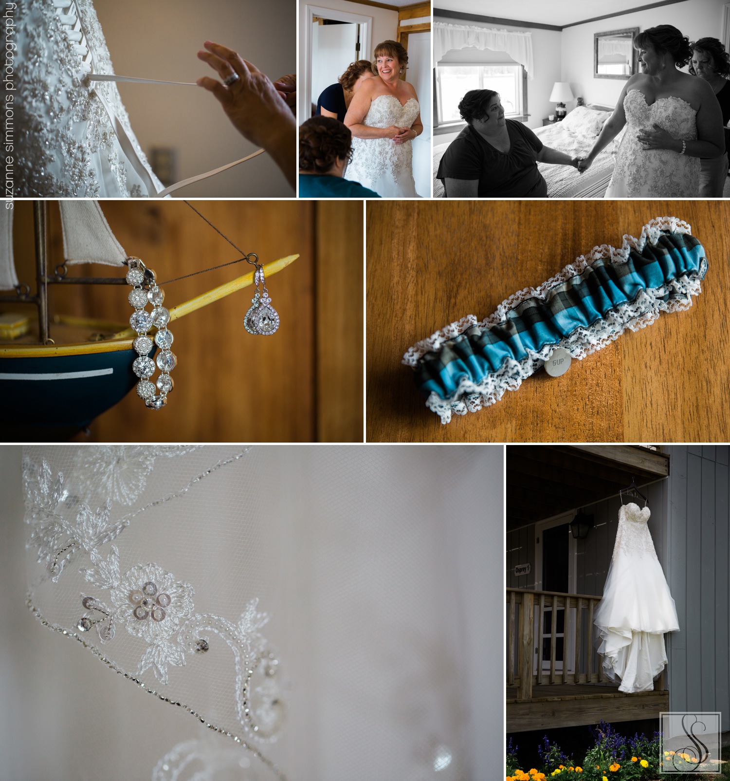 Wedding preparations in Harpswell, Maine