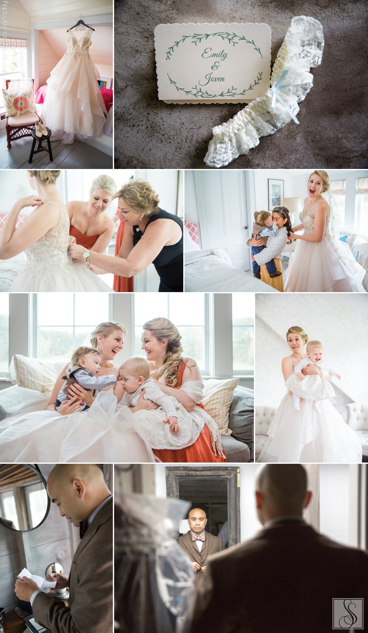 Wedding preparations at The Barn at Flanagan Farm