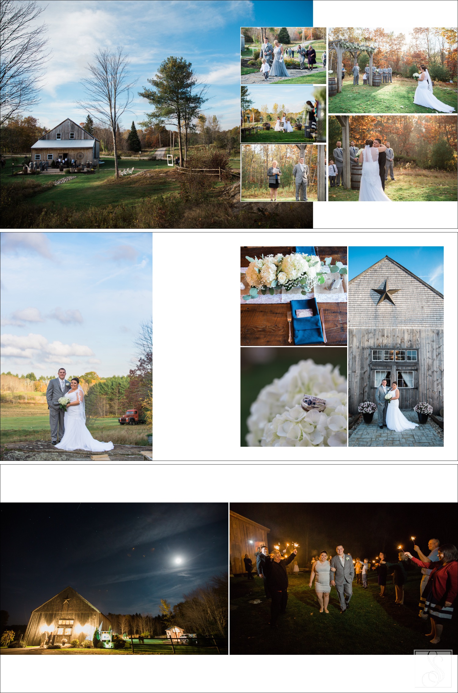 Maine wedding album page designs