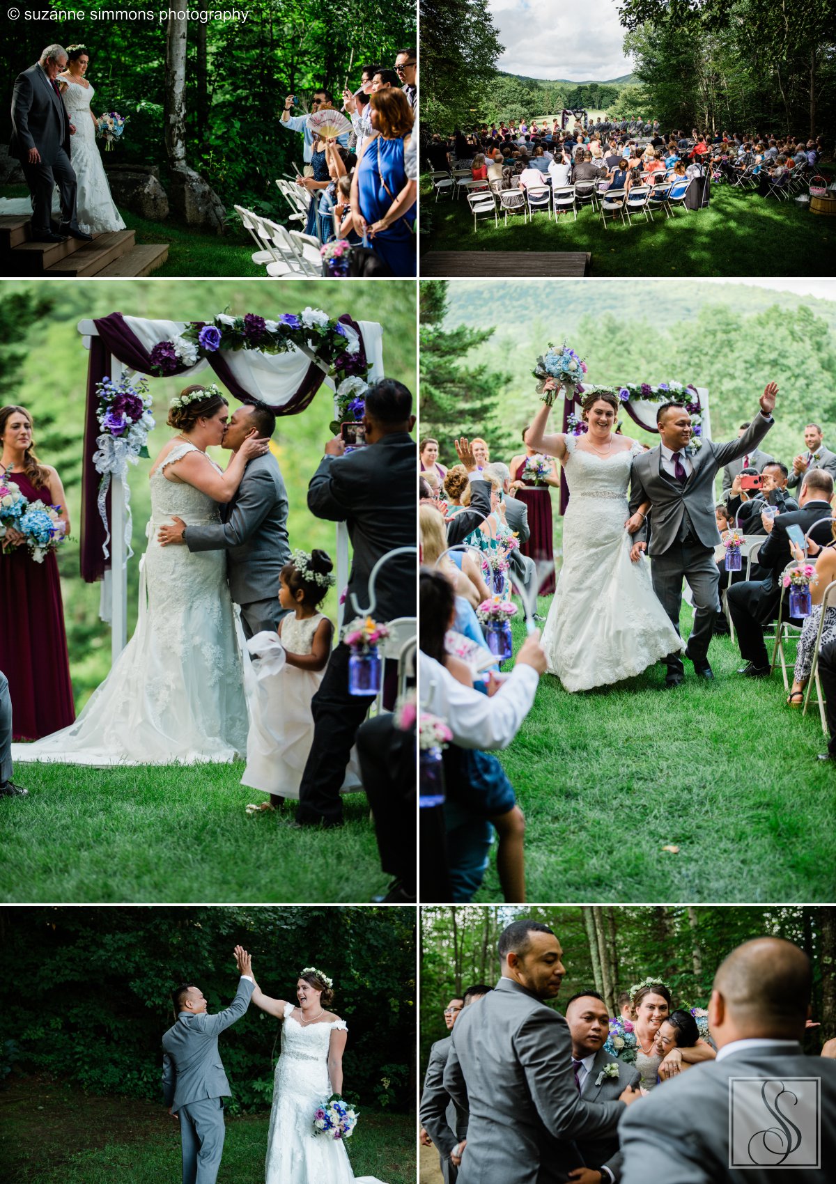 Wedding ceremony in Jackson, New Hampshire