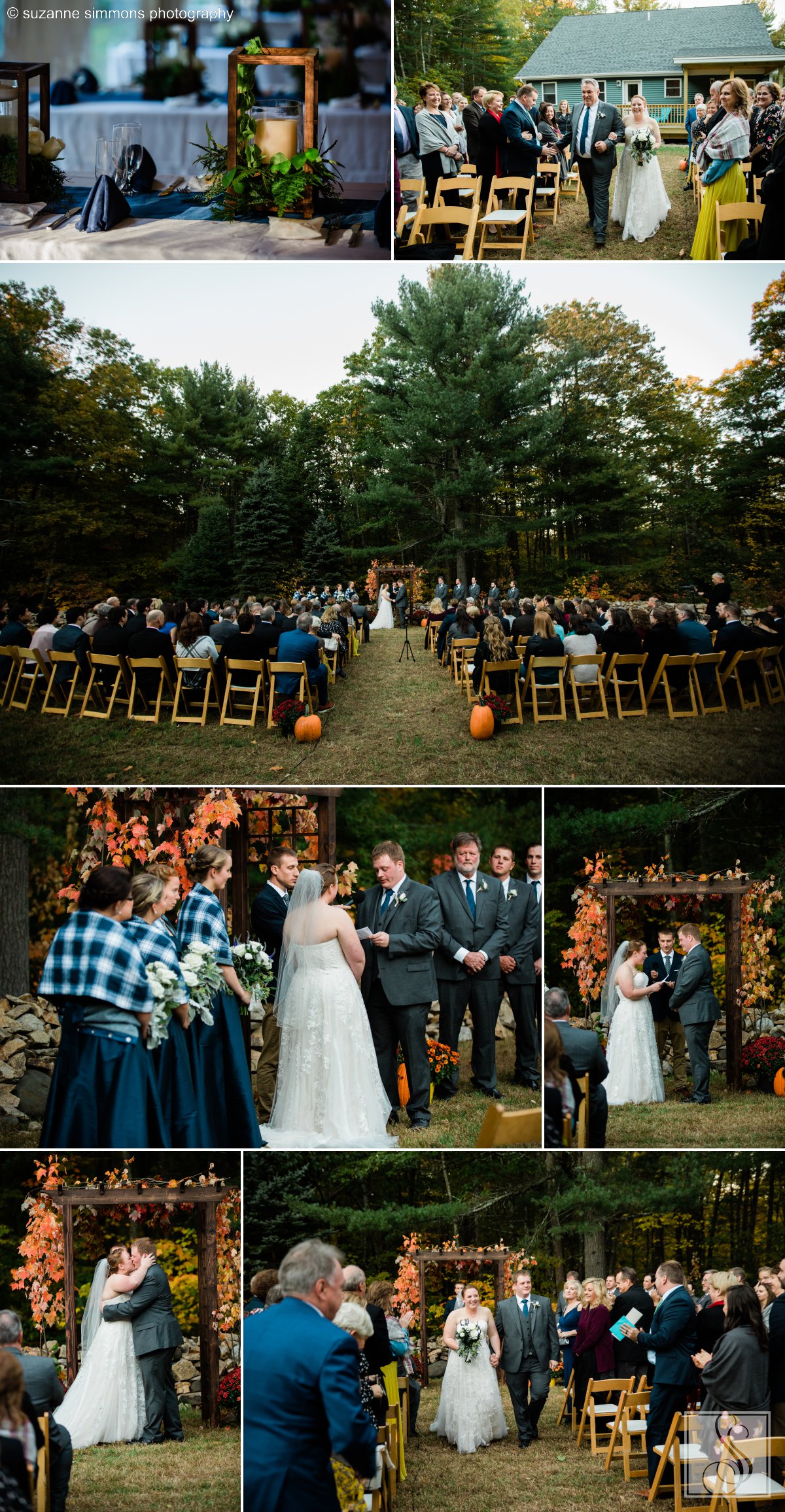 Wedding ceremony in Wells, Maine