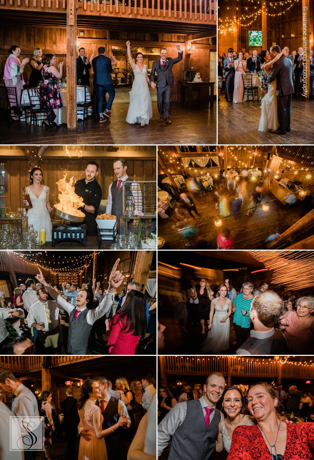 Wedding reception dancing at The Barns at Wesleyan Hills