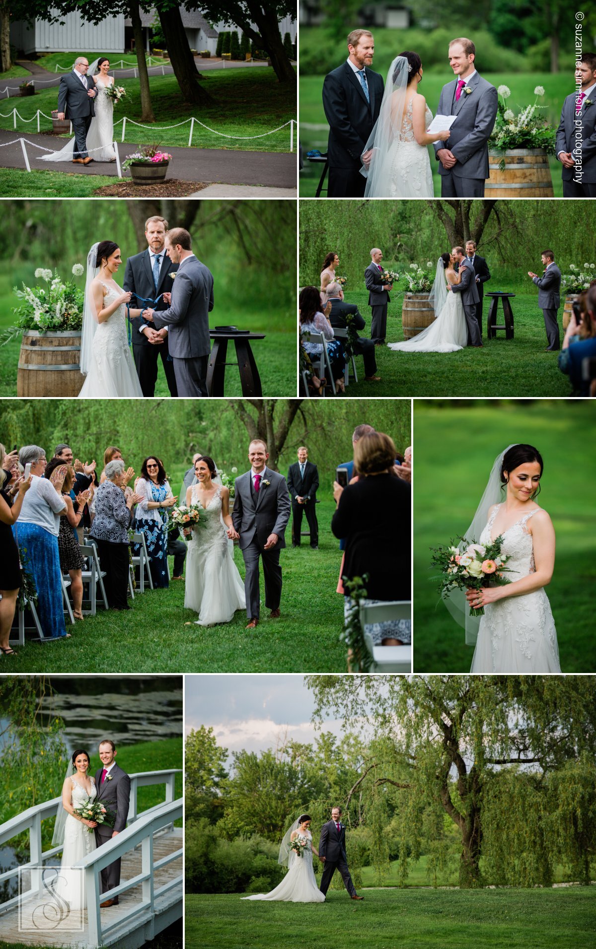 Spring wedding ceremony at The Barns at Wesleyan Hills
