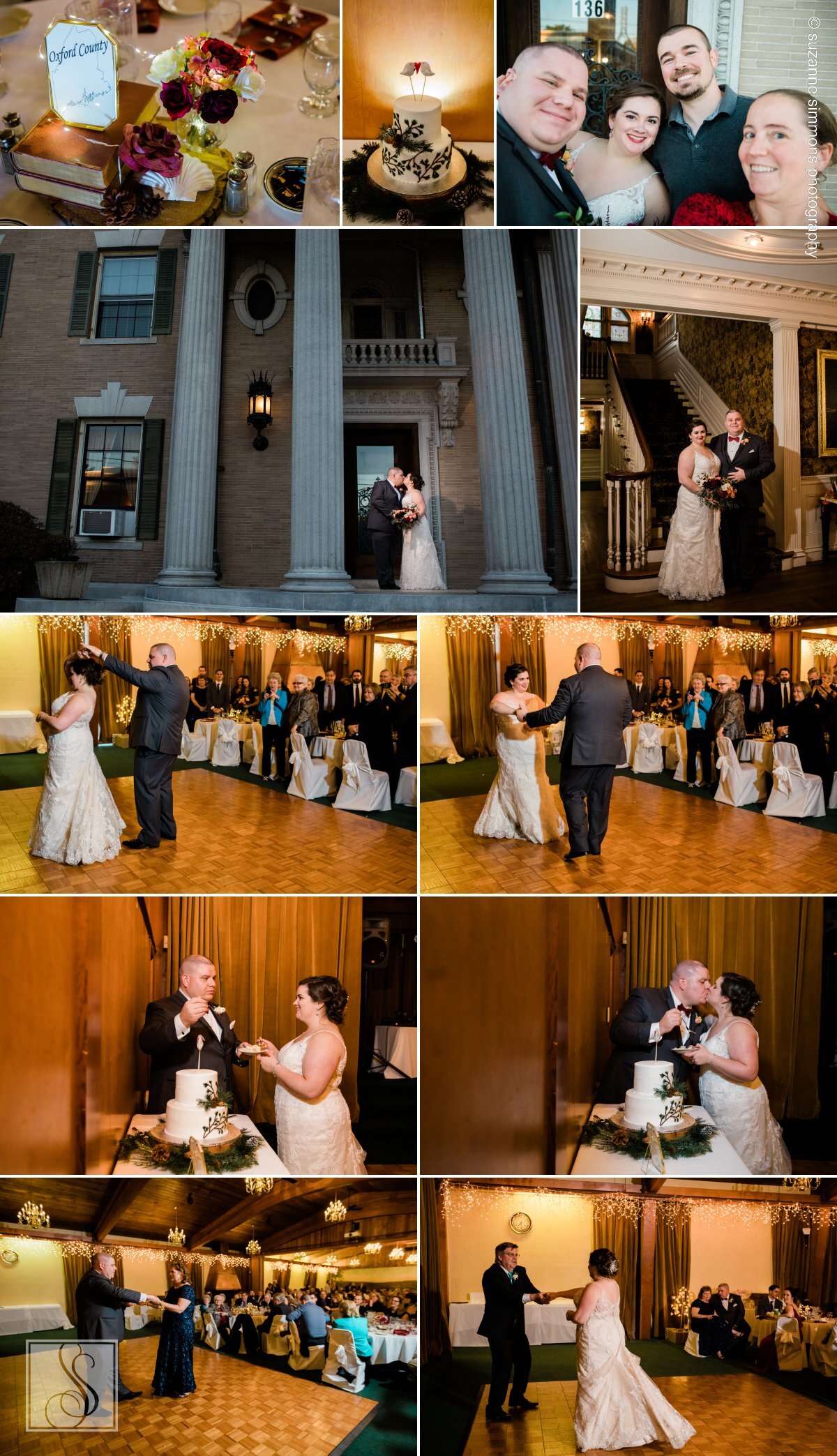 Fall wedding at The Governor Hill Mansion in Augusta, Maine