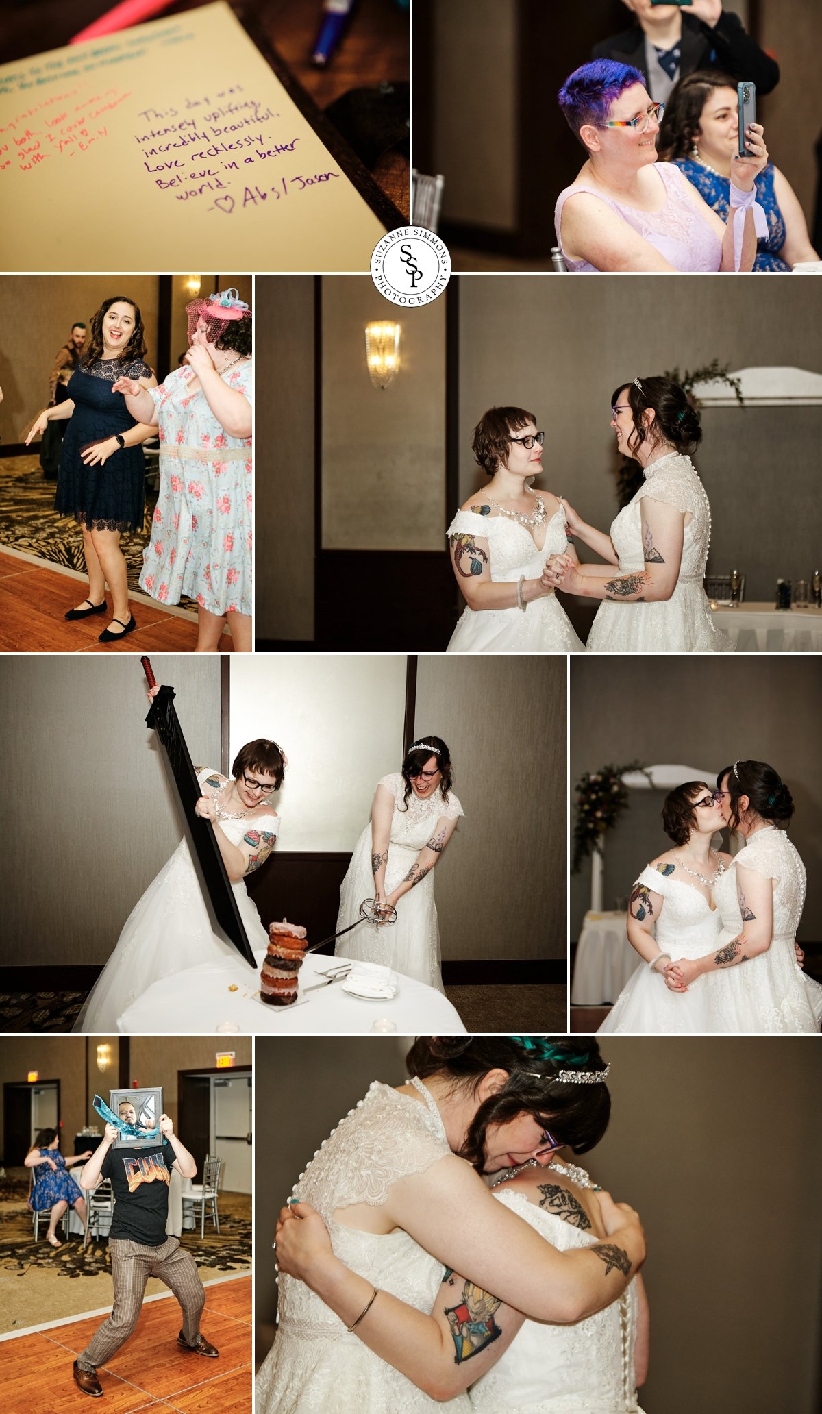 Two brides wedding reception in Portland, Maine