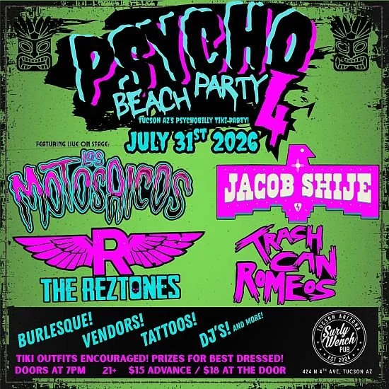 rockabilly shows, 7-31-2026, psycho beach