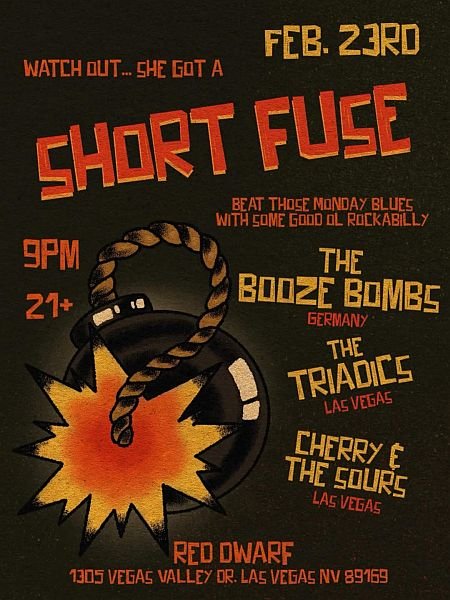 rockabilly show, 2-23-2026, booze bombs