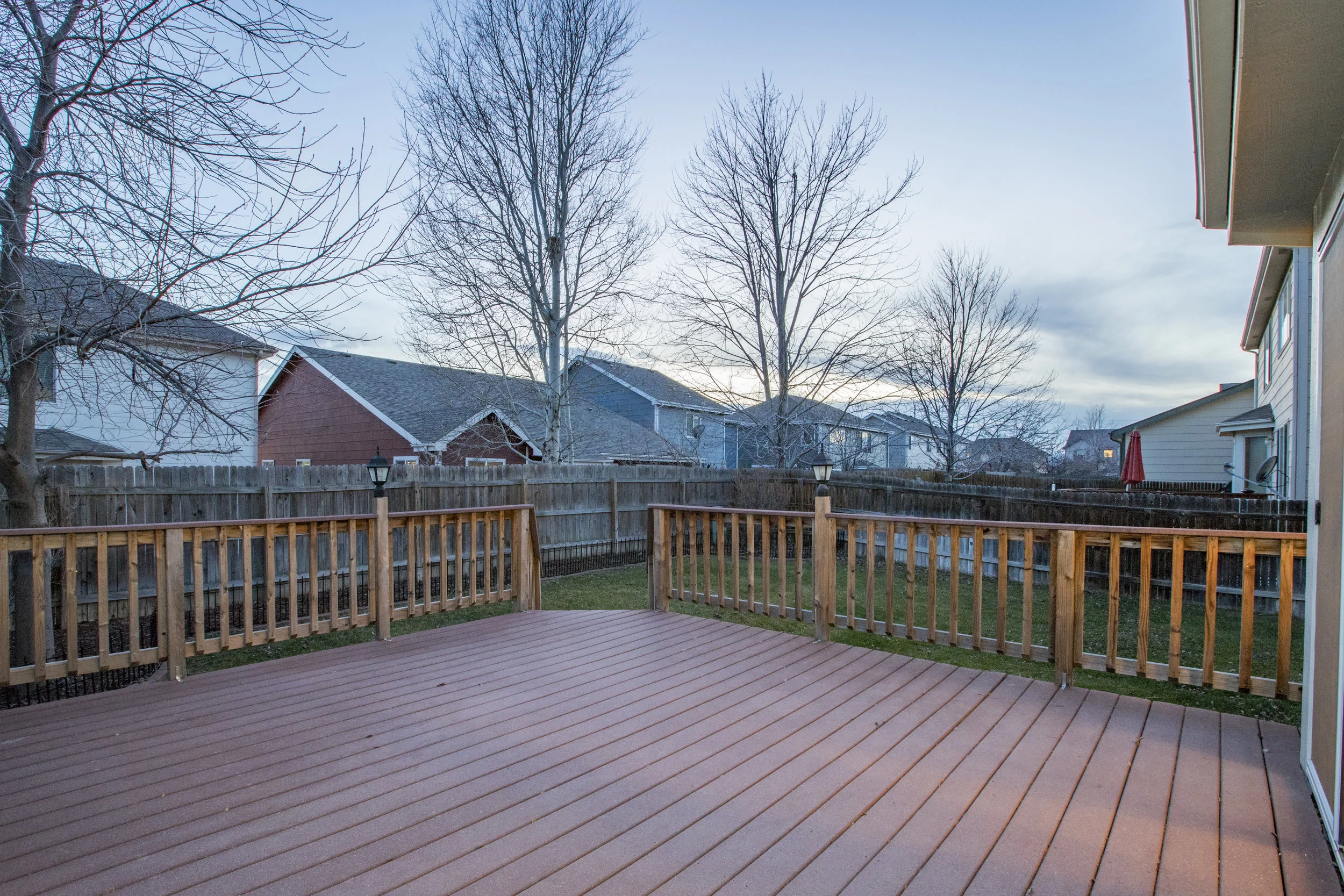 Fenced in Yard w/ Large Deck