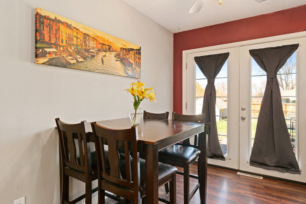 Dining Area w/ French Doors to Backyard