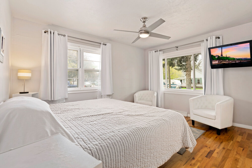 Primary Bedroom w/ Updated Paint &amp; Fixtures