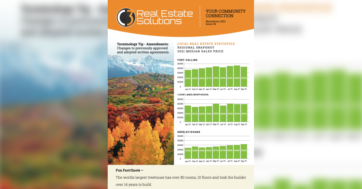 Issue 36 - C3 Real Estate Solutions Newsletter