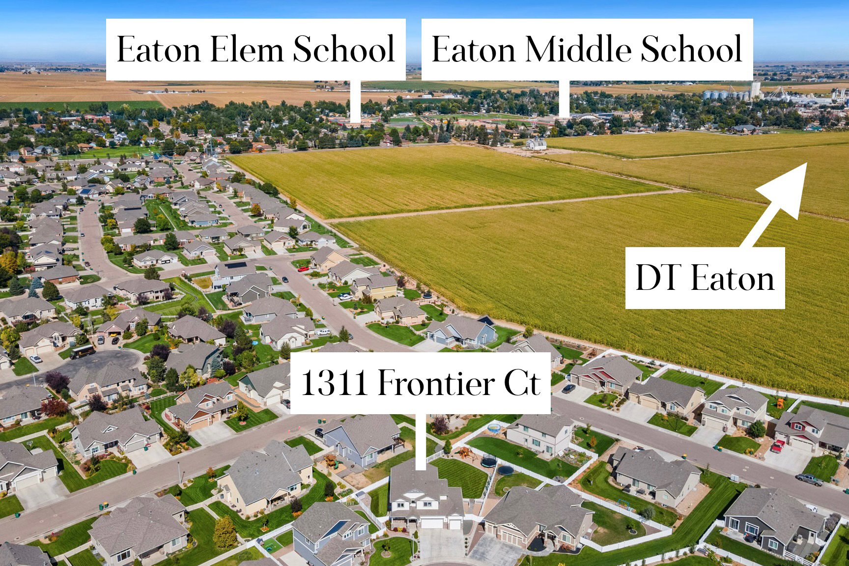 Located in the Highly Desirable Eaton School District