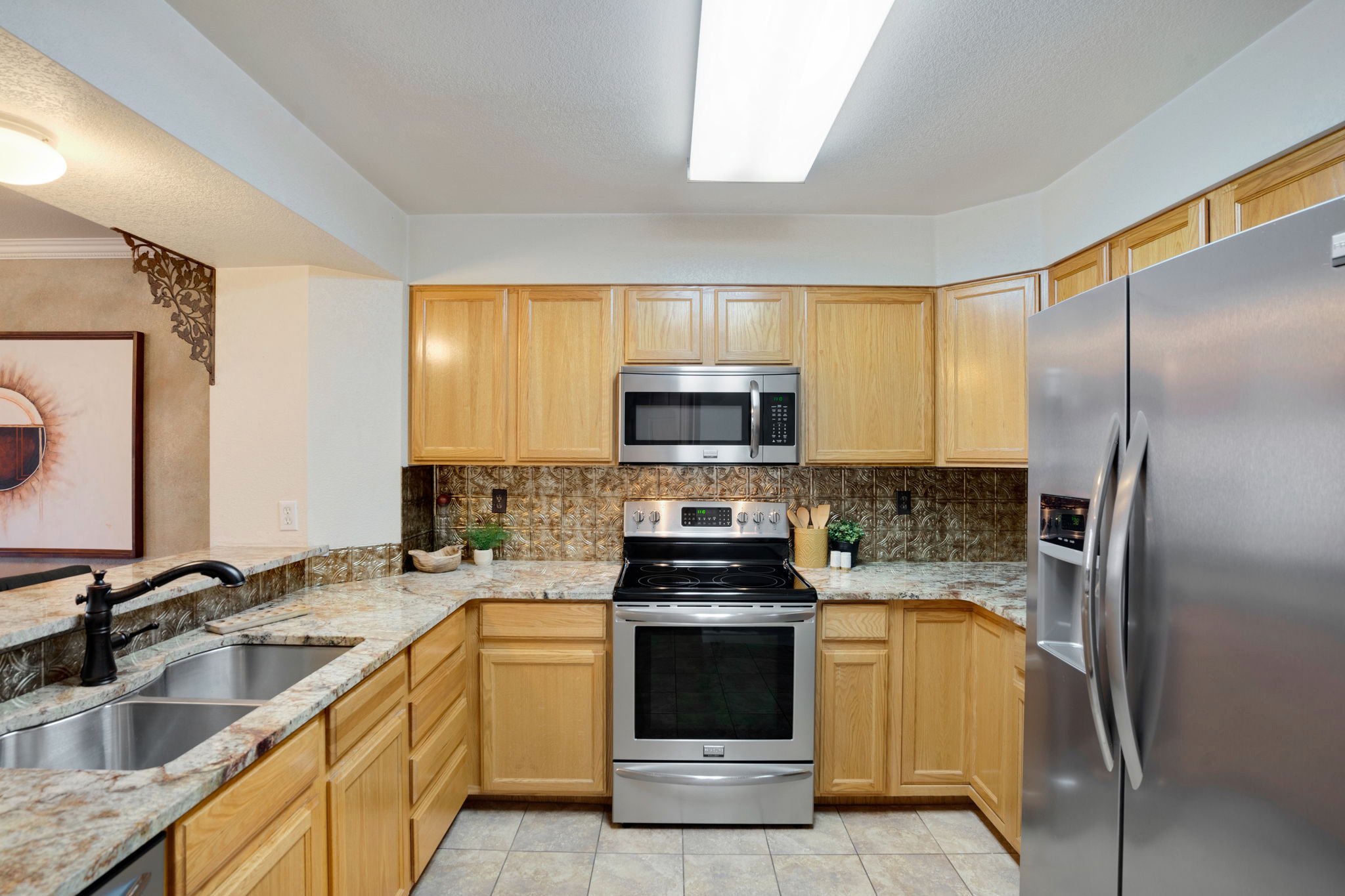 Under Mount Sink &amp; Tile Flooring in the Kitchen