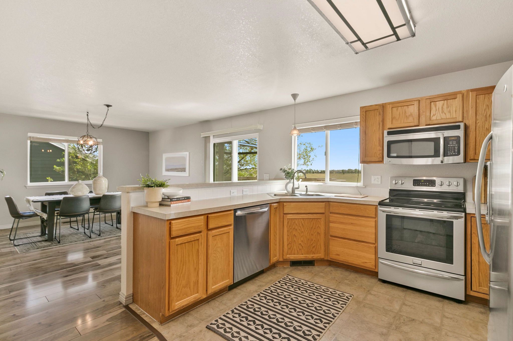 Stainless Steel Appliances in Kitchen