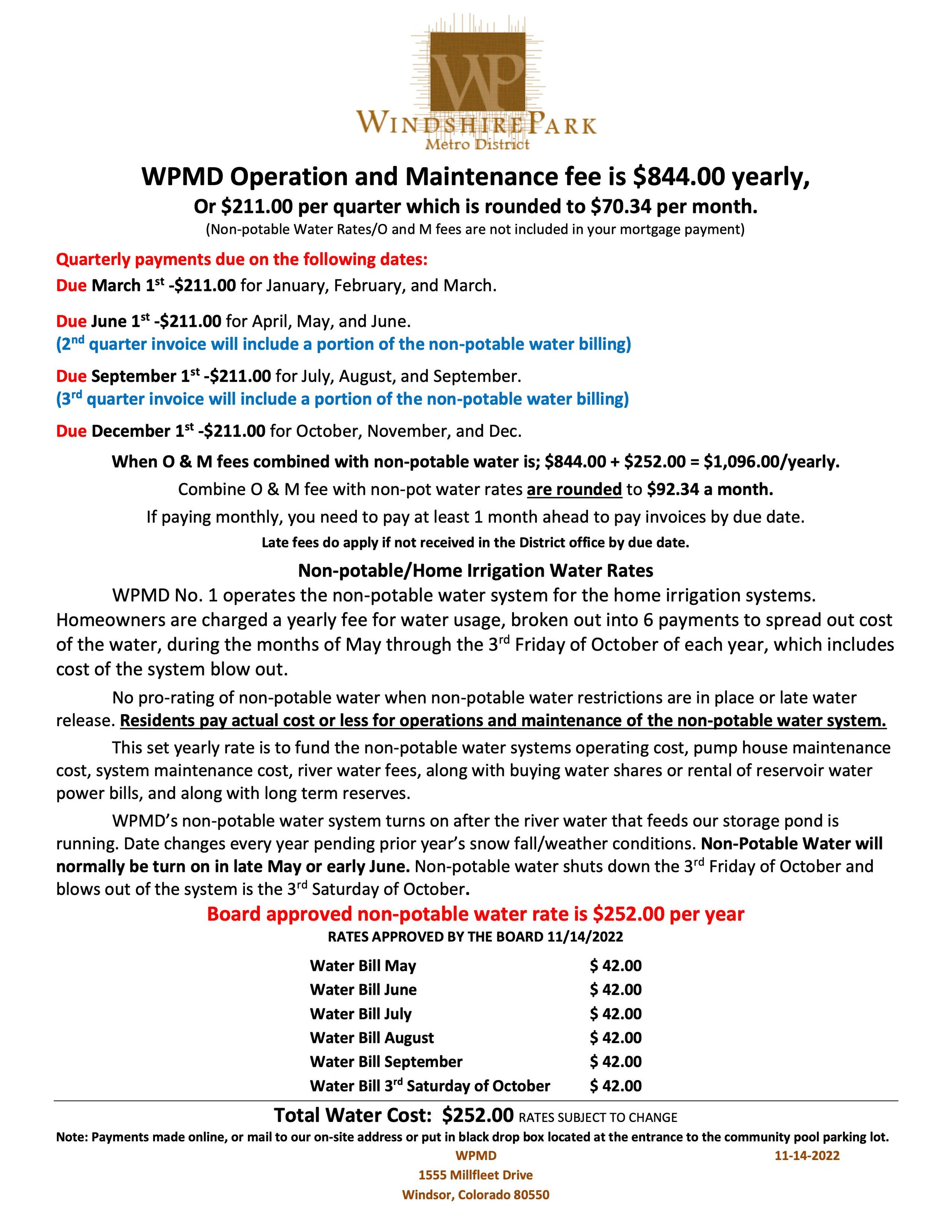 Metro Dist. Info