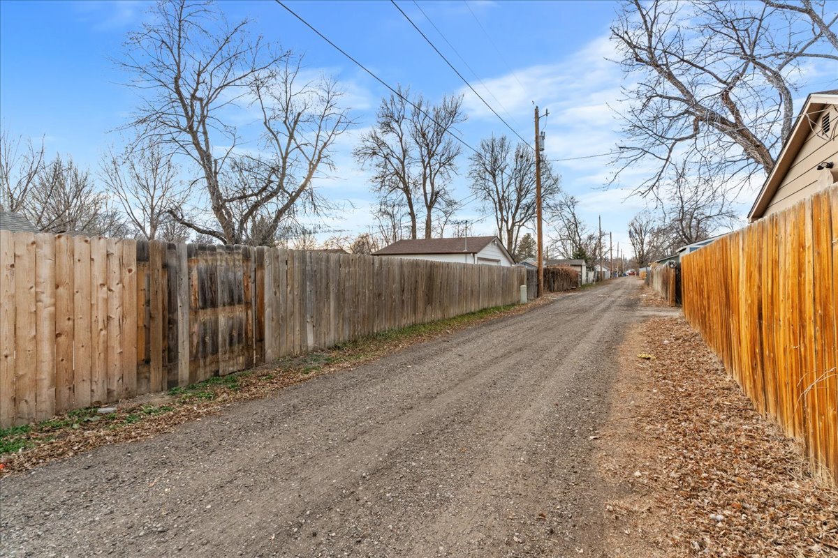 This home offers alley access