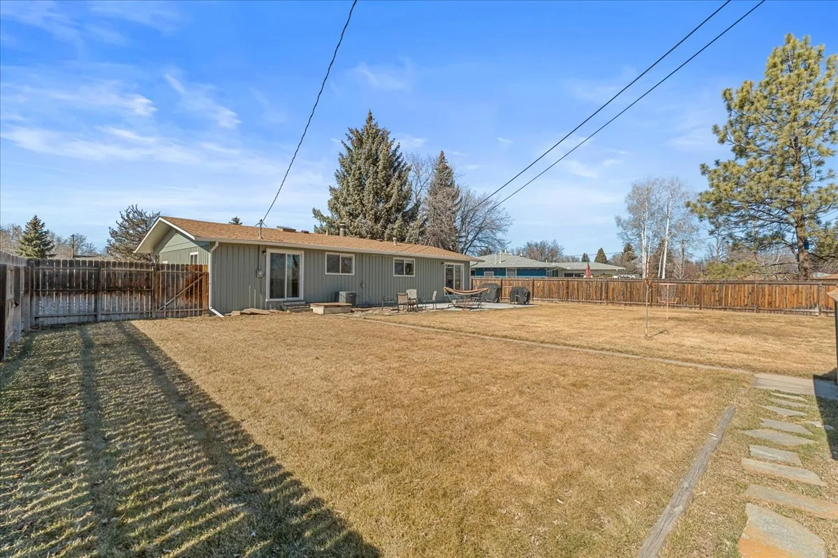 Fully fenced-in backyard