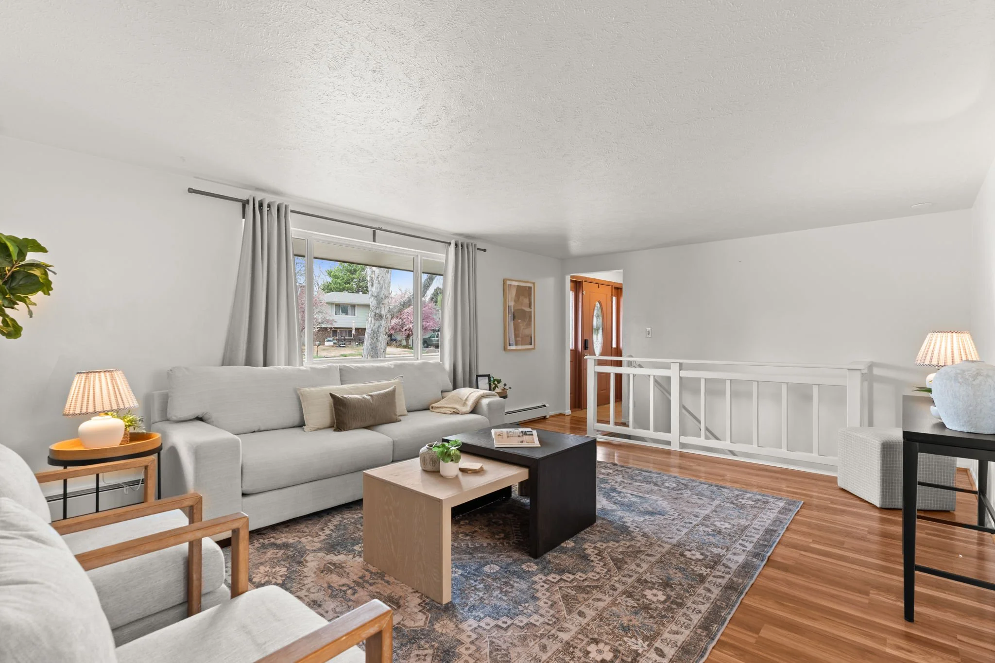 Warm, modern finishes in the main level living space