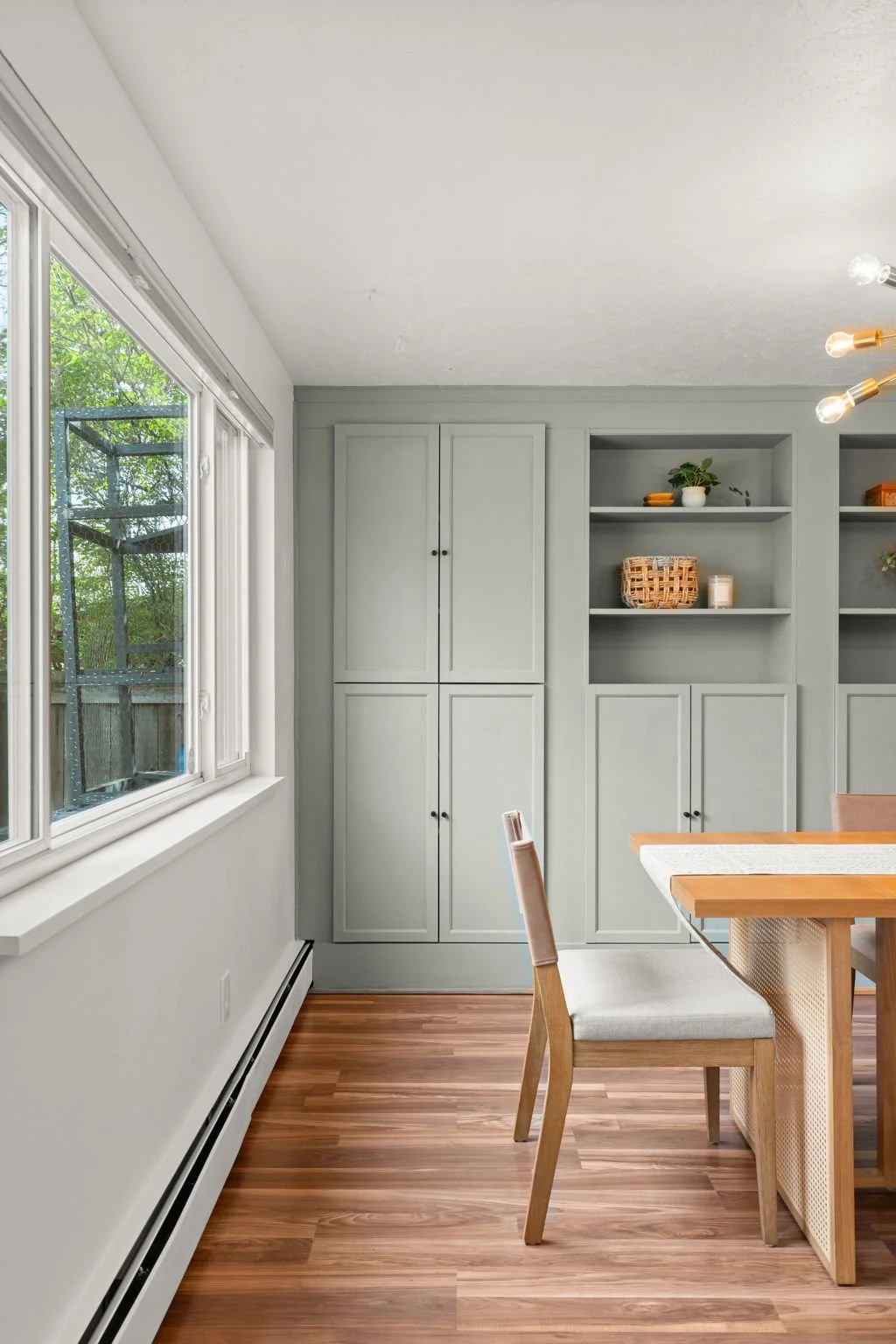 The home features efficient hot water baseboard heat