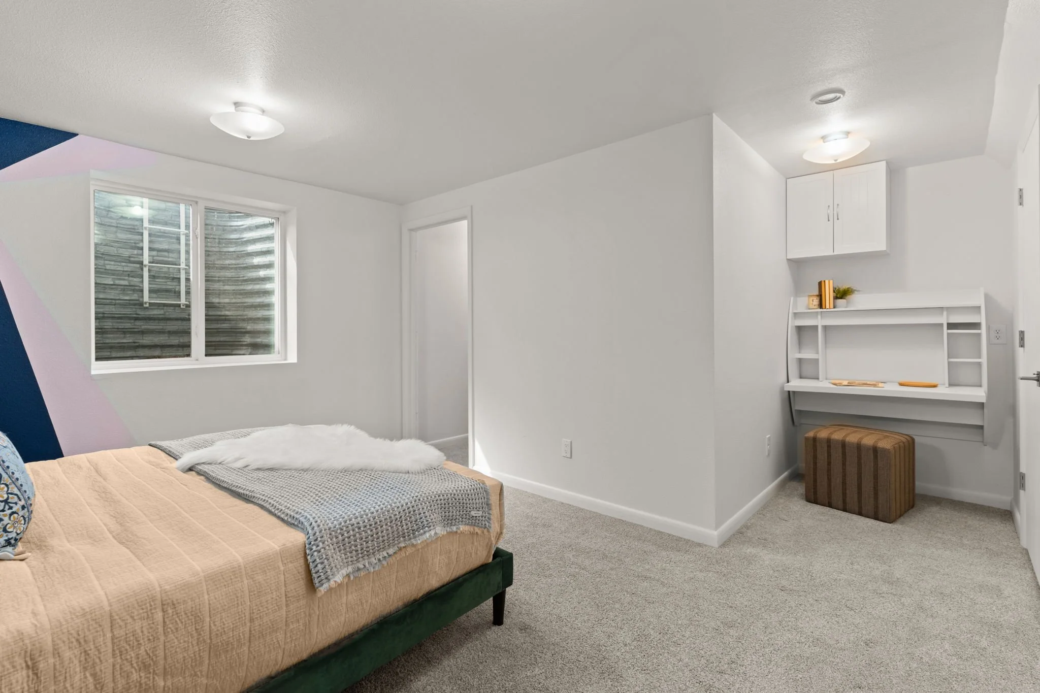 The basement has its own access from the garage