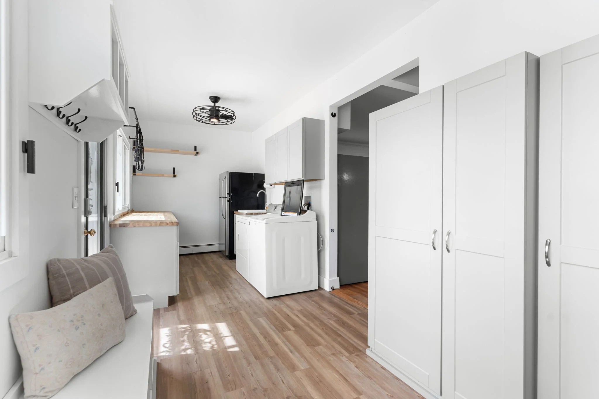 New cabinetry and butcher block countertops