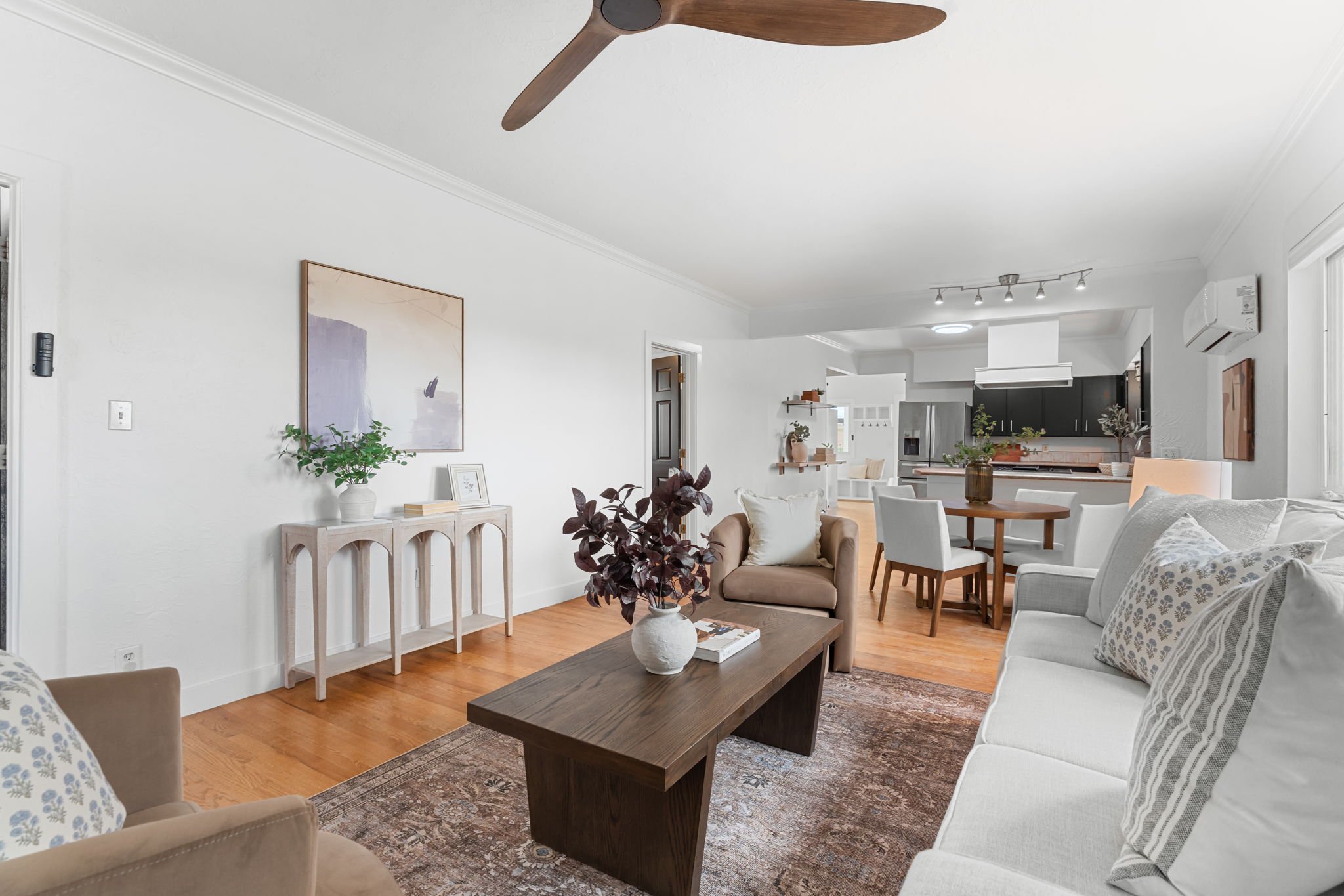 Home is cooled with a mini split system and ceiling fans