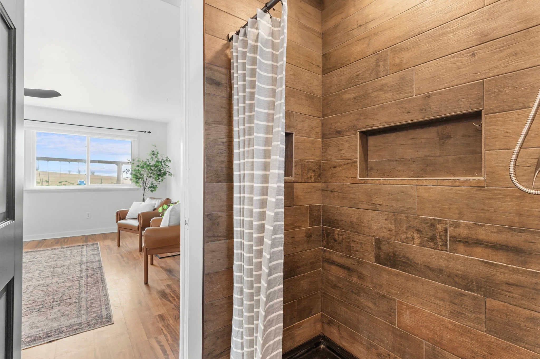 Beautiful shower in the ensuite primary bath