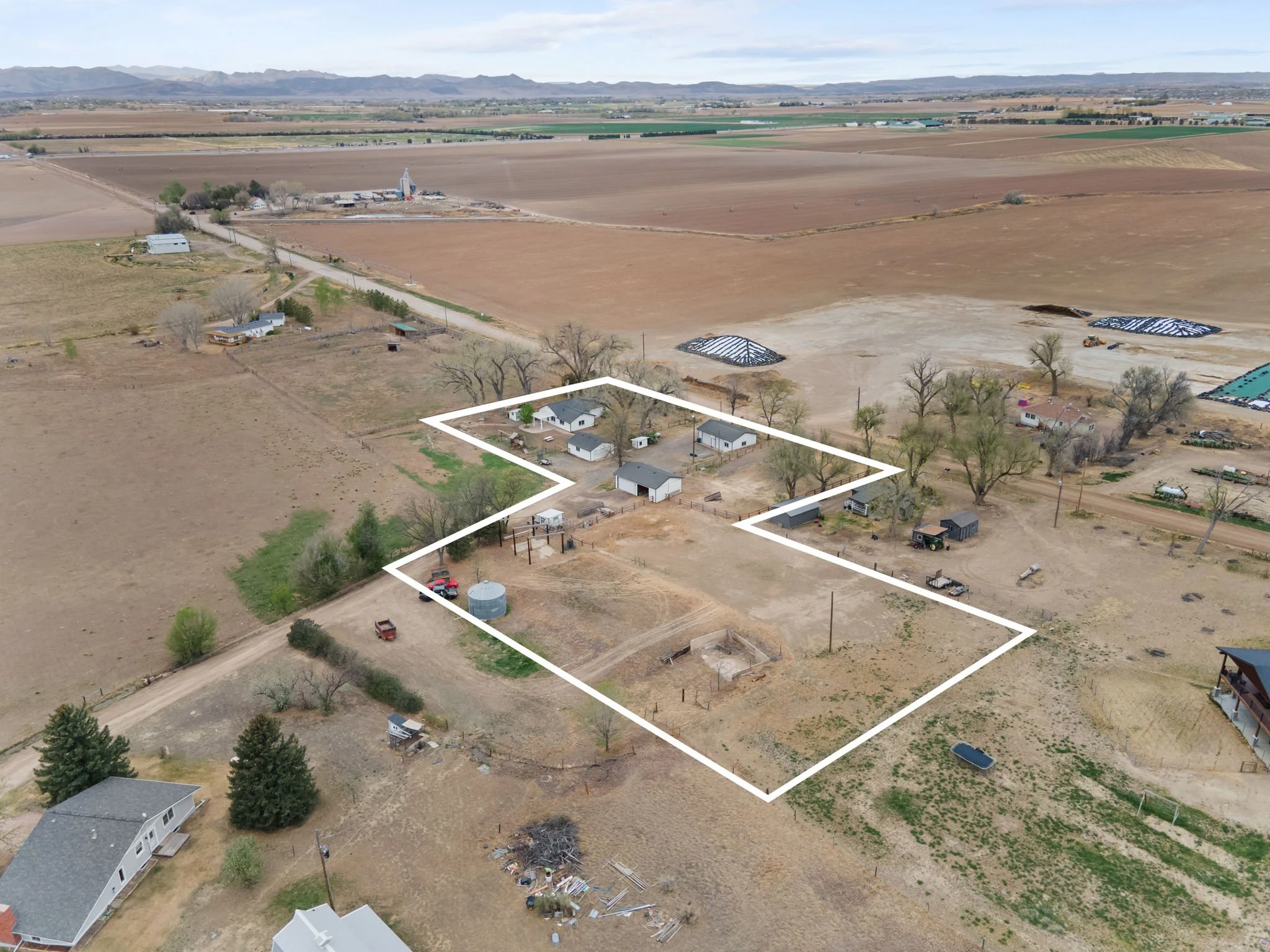 ~2.3 Acres. Lot lines are approximate & should be verified.