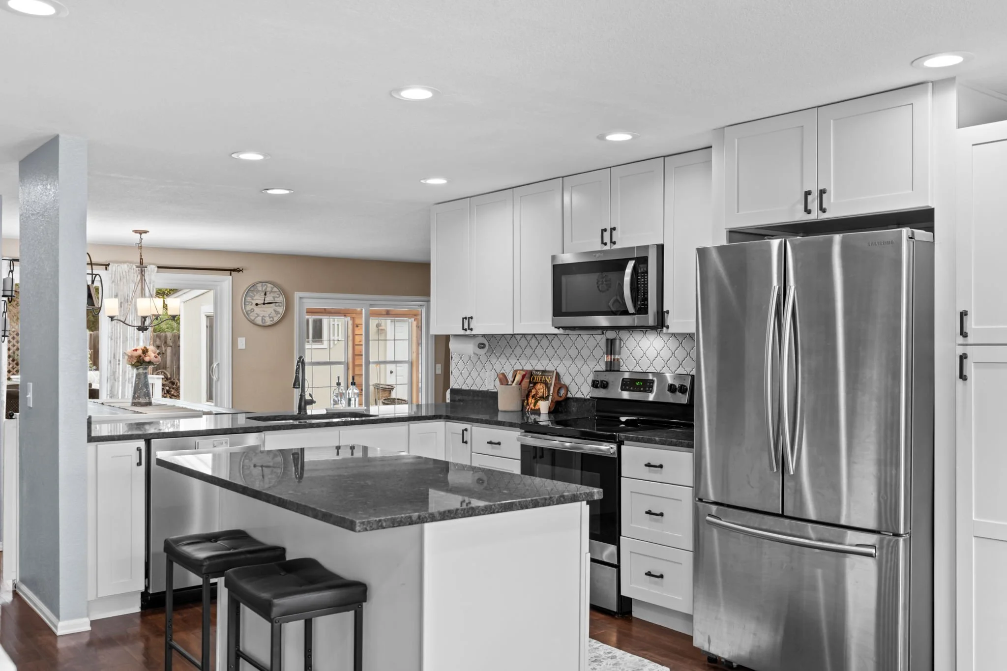 Beautifully updated kitchen shines with modern finishes