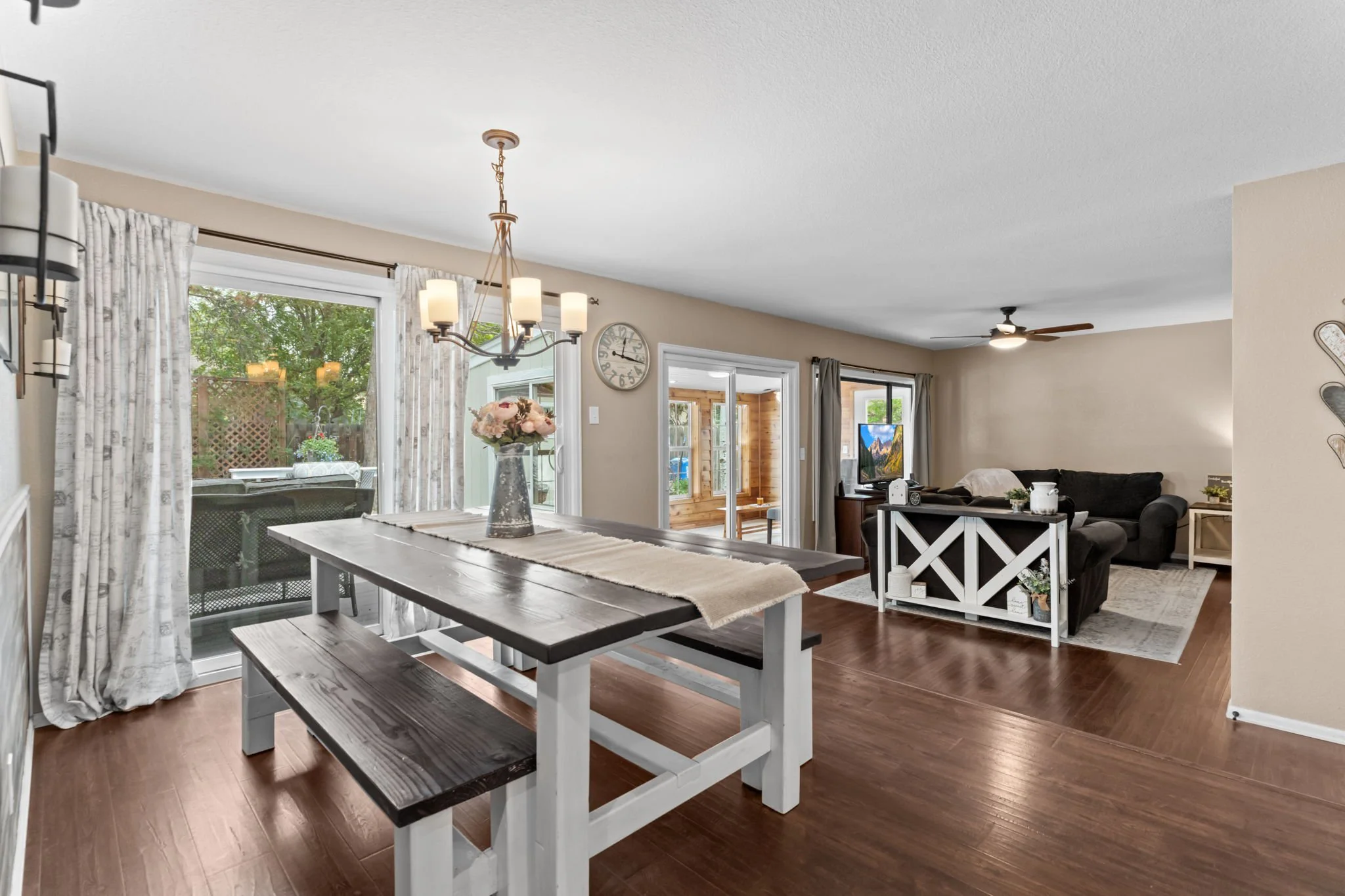 Multiple living spaces in this home